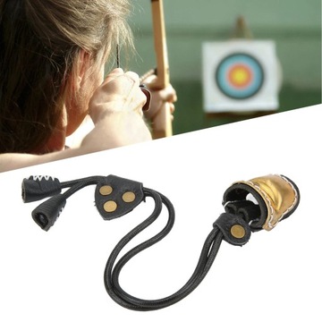 Кольцо для защиты большого пальца из латуни и кожи для стрельбы из лука