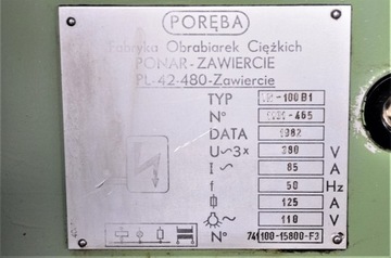 Tokarka TR 100 B 1x 3000 PORĘBA NOWA !