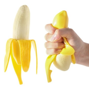 BANAN gumowa GNIOTEK ANTYSTRESOWY squishy OWOC