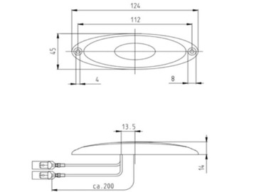 Боковой габаритный фонарь Оранжевый свет