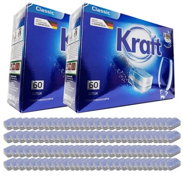 KRAFT TABLETKI DETERGENT ZMYWARKI 120SZT CLASSIC