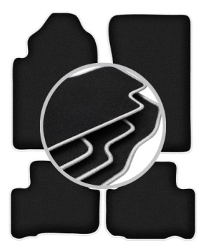 Koberce do auta stříbrné barvy pro: SsangYong Rexton I Suv 2001-2006