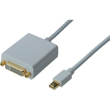 Кабель-переходник miniDisplayPort 1.1a Тип miniDP/DVI-I (24+5), M/F белый 0,15 м