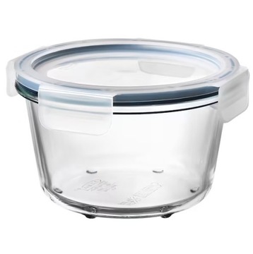IKEA 365 POJEMNIK+POKRYWKA okrąg szkło/plast 600ml