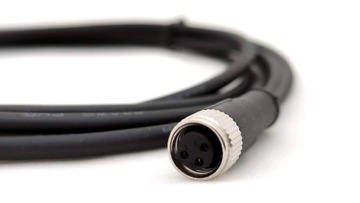 Przewód M8 3-pin żeński prosty PUR 20m STA