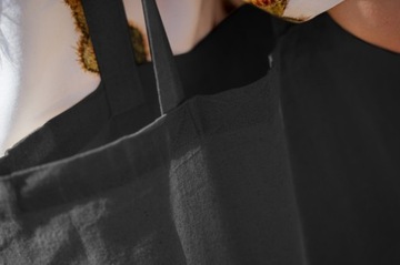 Torebka bawełniana CZARNA 145g na zakupy