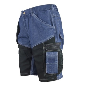 SPODENKI Robocze Jeans WYTRZYMAŁE Bermudy SZORTY męskie Monterskie