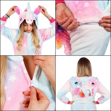 JEDNOROŻEC PIŻAMA KIGURUMI R.M KOMBINEZON PRZEBRANIE ONESIE JEDNOCZĘŚCIOWA