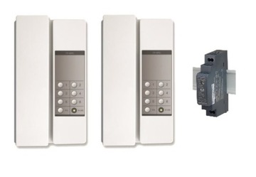 2x Interkom słuchawkowy Commax TP-6RC zasilacz DIN HDR-15-12 szkoła biuro