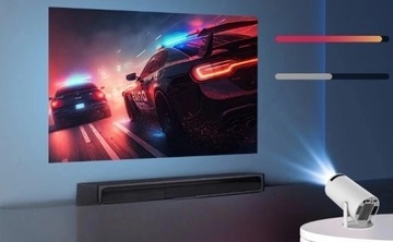 ВРАЩАЮЩИЙСЯ МИНИ-ПРОЕКТОР FULL HD ПРОЕКТОР ANDROID TV WIFI ПОЛЬСКОЕ МЕНЮ + ПУЛЬТ ДИСТАНЦИОННОГО УПРАВЛЕНИЯ