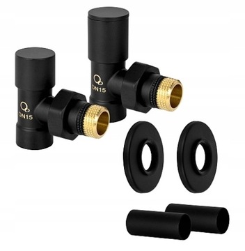 УГЛОВОЙ РЕГУЛИРУЮЩИЙ КЛАПАН РАДИАТОРА 1/2, ЧЕРНЫЙ