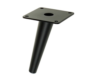 Noga stalowa stożek skośna 13 cm blacha czarny mat
