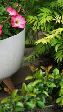 Круглый вазон на ножках, чаша ROMA 240