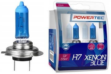 H7 POWERTEC ŻARÓWKI x2 BIAŁA BARWA XENON BLUE H7