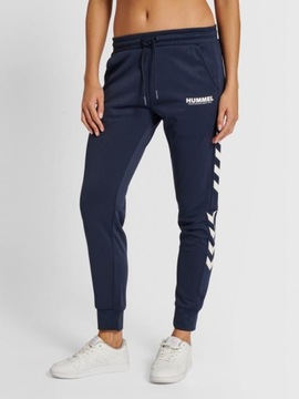 HUMMEL ZWĘŻANE SPODNIE DRESOWE LOGO 0JT HML__S
