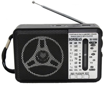RADIO PRZENOŚNE FM AKUMULATOR USB SD TF R20 MOCNE