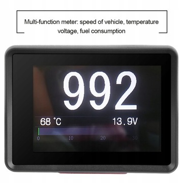 ИНСТРУМЕНТЫ АВТОМОБИЛЬНЫЕ ЧАСЫ ТЕМПЕРАТУРА HUD OBD