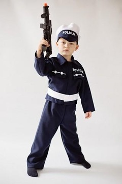 SUPER Strój Policjant Mundur Lux ST855 122/128