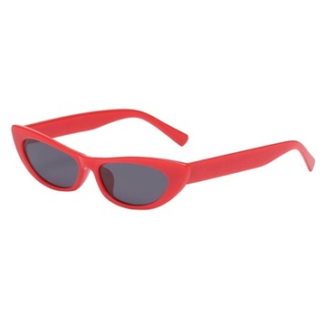 Damskie okulary Cat Eye Vintage Fashion Lustrzane okulary przeciwsłoneczne UV400 Red