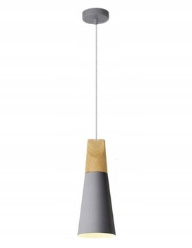 Lampa sufitowa wisząca SCANDI B szara metalowa