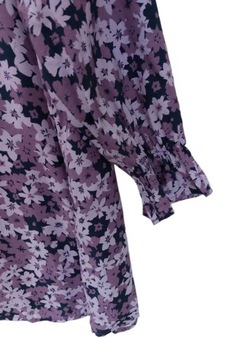 Vero Moda fioletowa bluzka w kwiatki plus size 46