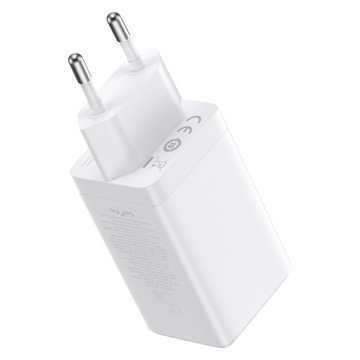 БЫСТРОЕ СЕТЕВОЕ ЗАРЯДНОЕ УСТРОЙСТВО BASEUS, 3 порта USB USB-C, 65 Вт, PD QC 4.0 + КАБЕЛЬ