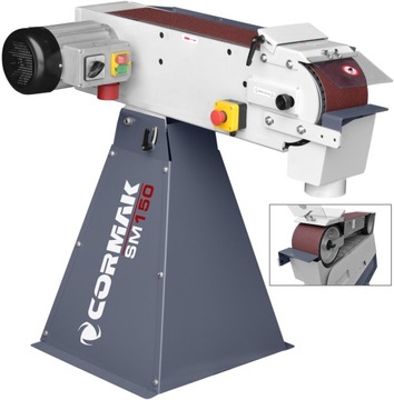 SZLIFIERKA TAŚMOWA PASOWA DO METALU 150mm PRZEMYSŁOWA CORMAK