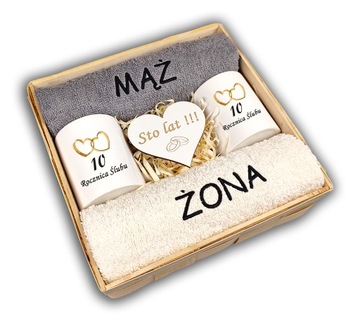 PREZENT NA ROCZNICA ŚLUBU JUBILEUSZ MĄŻ ŻONA PAMIĄTKA PARA 5 10 20 25 30 40