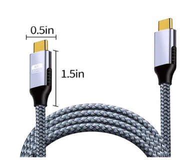 AV-кабель USB-C — USB-C Thunderbolt 3 4, 100 Вт, 4K, 60 Гц, 2 м, для Macbook Pro Air