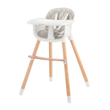Krzesełko do karmienia Kinderkraft 84 x 58 x 23 cm / drewniane nóżki
