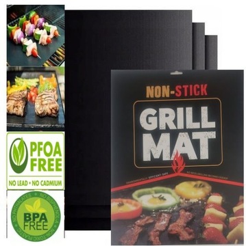 6x MATA TEFLONOWA DO PIECZENIA TACKA NA GRILL BBQ