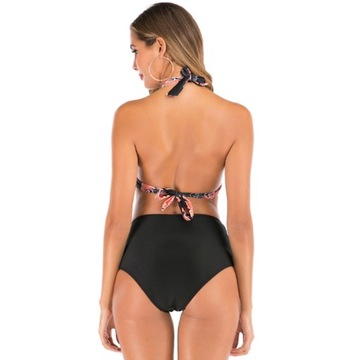 STRÓJ KĄPIELOWY DWUCZĘŚCIOWY PLUS SIZE MODELUJĄCY WYSOKI STAN BOHO BIKINI