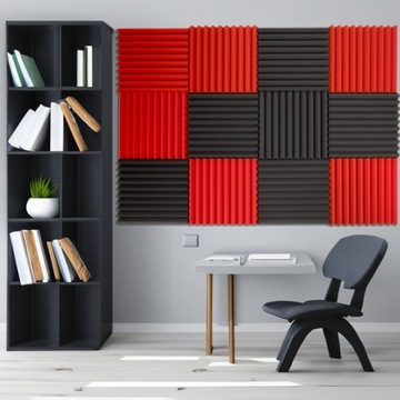 АКУСТИЧЕСКАЯ ПЕНА АРБУЗ ЗВУКОВЫЕ КЛИНИ 5 СМ Треугольная стеновая панель