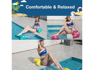 HAMAK MATERAC DMUCHANY WODNY FOTEL DO WODY PŁYWANIA LEŻAK NA BASEN WAKACJE