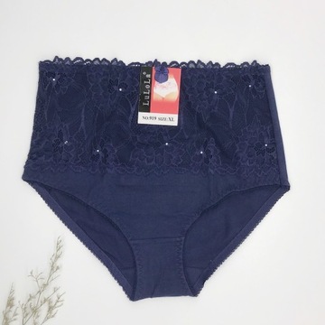 Женские кружевные трусики размера XL с завышенной талией, элегантные хлопковые трусы HANA STORE