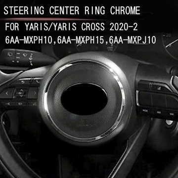 KROUŽEK DEKORATIVNÍ NA VOLANT W CHROMU DO YARIS 2020 2021
