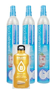 Nabicie Wymiana 3 Butli Nabój CO2 SODASTREAM