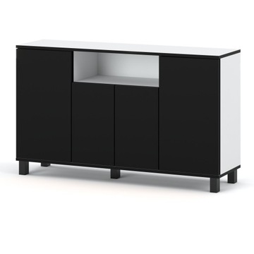 DUŻA KOMODA 140CM SZAFKA LOFT SZAFKA BIAŁA CZARNA