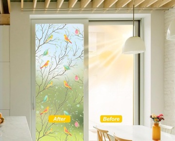 СТЕКЛОФОЛЬГА ОКОННАЯ, ЗАЩИЩАЮЩАЯ ПРИВАТНОСТЬ ДЕКОРАТИВНЫЙ ВИТРАЖ 45*200см