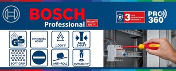 Śrubokręt Bosch 1000V Wkrętak VDE SL 6,5x125 1600A02NC4