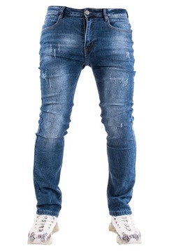 Spodnie męskie jeansowe SLIM HOKSAN r.33