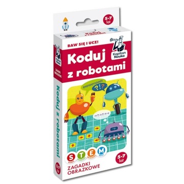 Kapitan Nauka Zagadki obrazkowe KODUJ Z ROBOTAMI 5-7 lat