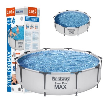 Basen stelażowy okrągły Bestway 305 x 76 PRO-MAX WZMOCNIONY 5w1