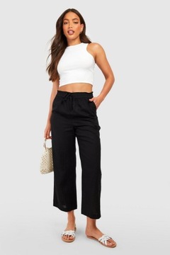 Z WYSOKIM STANEM 7/8 XL T43212 *BOOHOO TALL PROSTE SPODNIE