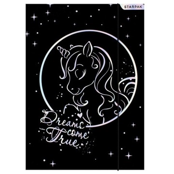 TECZKA Z GUMKĄ A4 UNICORN HOLO STARPAK JEDNOROŻEC