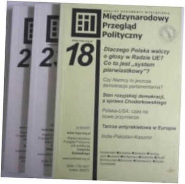 Międzynarodowy przegląd Polityczny 3 szt/2007-2010