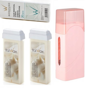 ZESTAW DEPILACJA 2X AROMATYCZNE WOSKI podgrzewacz