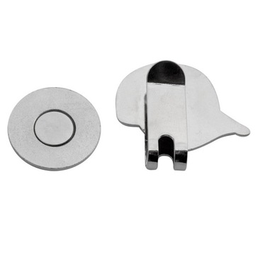 4 модных алюминиевых зажима для шляпы для гольфа с дизайном кепки для гольфа и шариковым маркером черного цвета