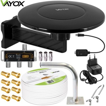 ANTENA DVB-T2 DIGITAL360 MUX8 LTE ZESTAW 3TV VAYOX