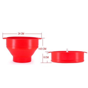 Силиконовая чаша для приготовления попкорна в микроволновке.